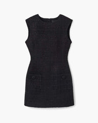 Marc Jacobs New - Sculptural Tweed Dress Black