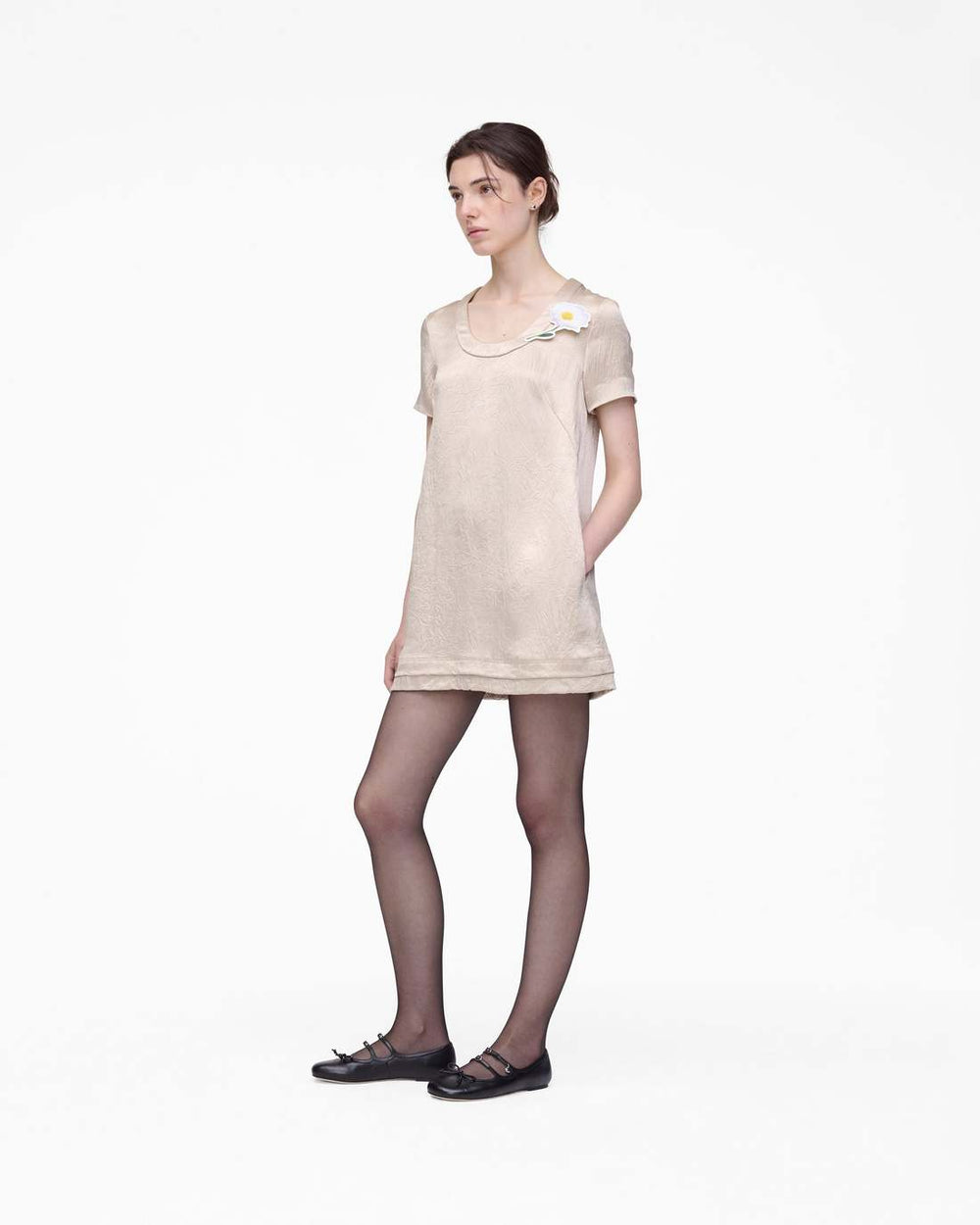 Marc Jacobs Discount - Crushed Satin Dress Champagne