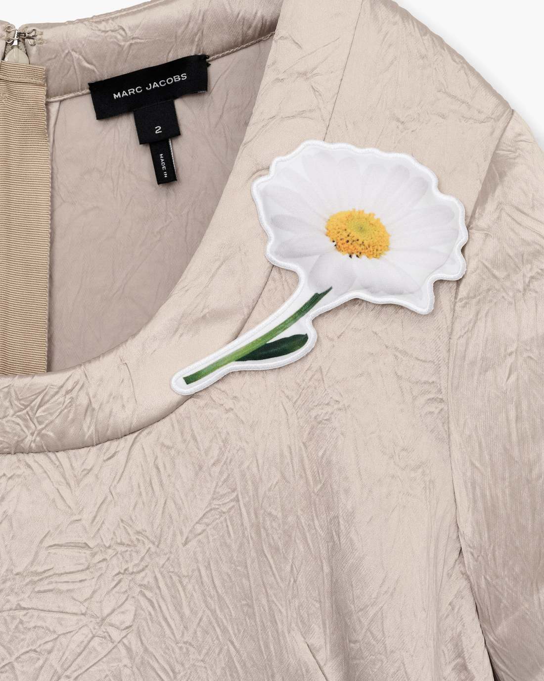 Marc Jacobs Discount - Crushed Satin Dress Champagne