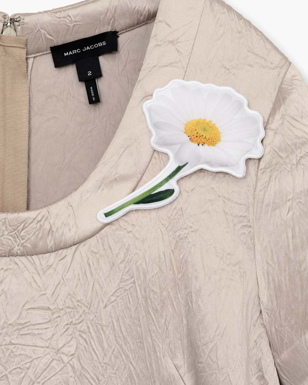 Marc Jacobs Discount - Crushed Satin Dress Champagne