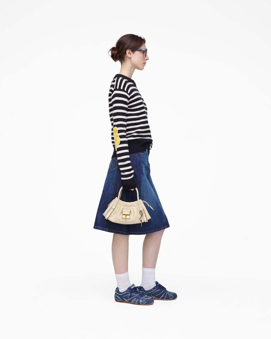 Marc Jacobs Online - Joy Striped Crewneck Black/White