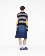 Marc Jacobs Online - Joy Striped Crewneck Black/White