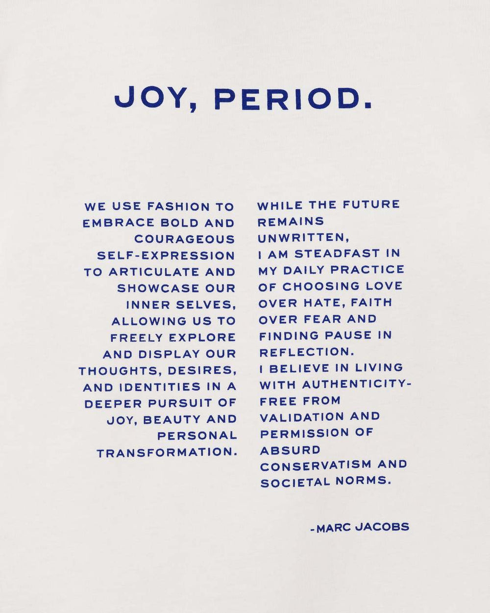 Marc Jacobs Outlet - Joy. Slim Tee White