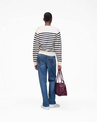 Marc Jacobs Online - Breton Stripe Crewneck White/Navy