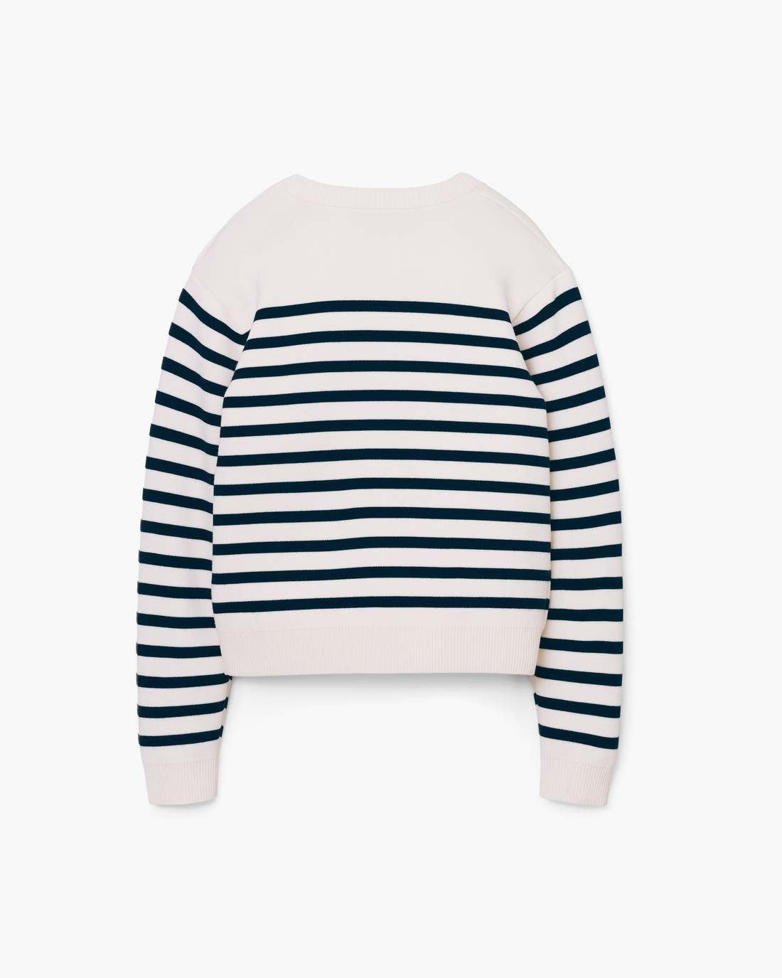 Marc Jacobs Online - Breton Stripe Crewneck White/Navy