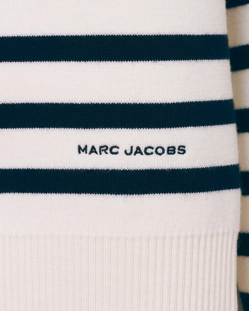 Marc Jacobs Online - Breton Stripe Crewneck White/Navy