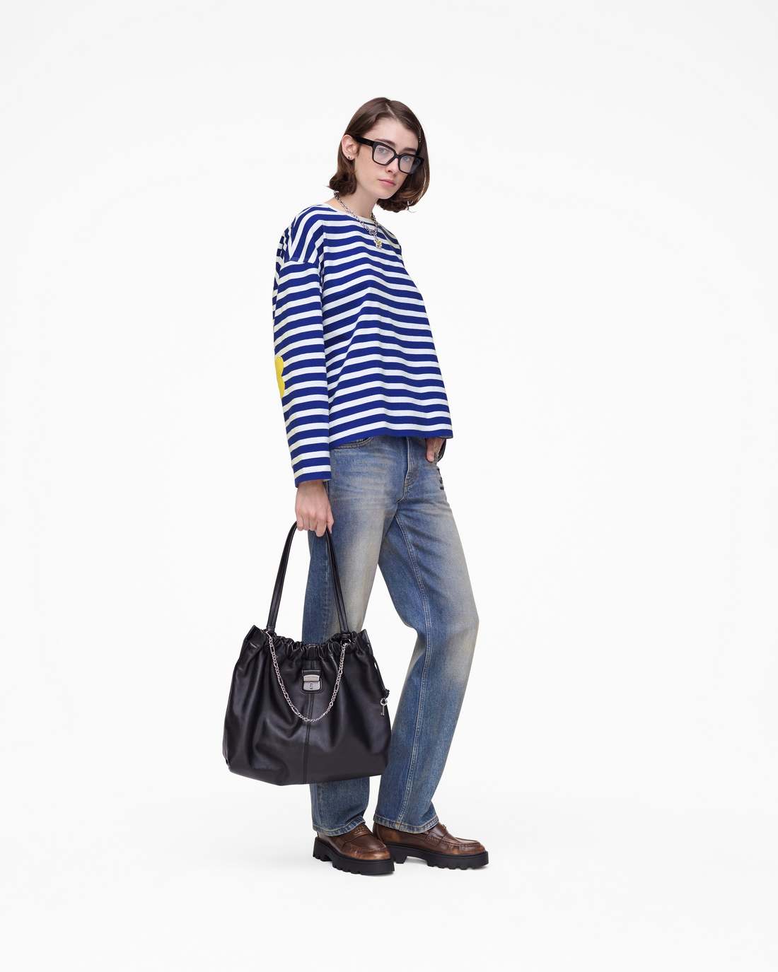 Marc Jacobs Sale - Daisy Striped Longsleeve Pansy/White