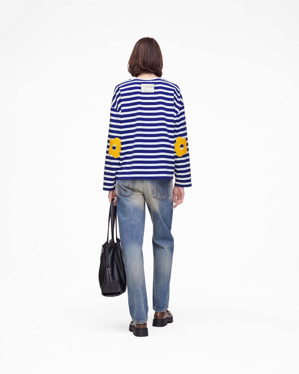 Marc Jacobs Sale - Daisy Striped Longsleeve Pansy/White