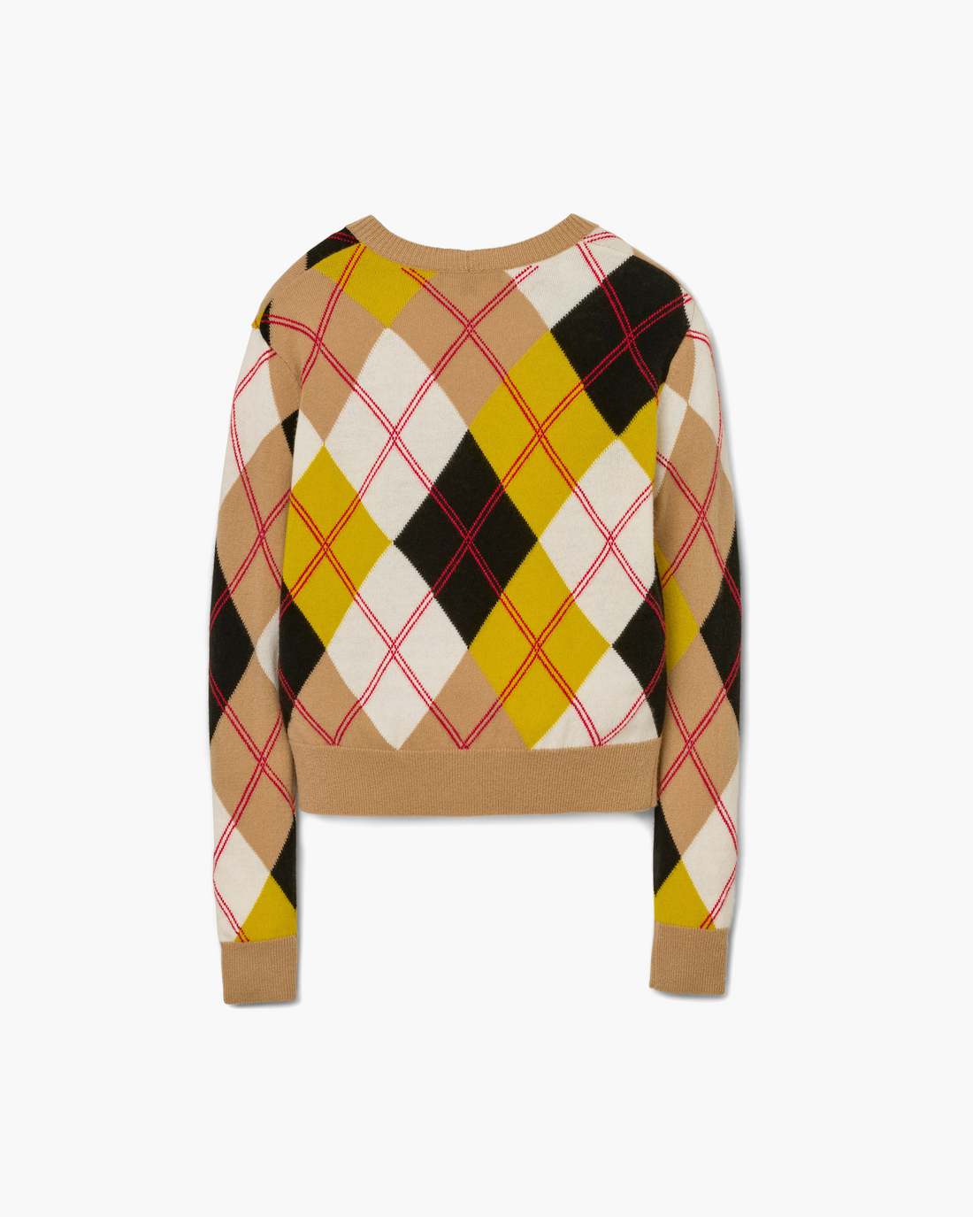 Marc Jacobs New - Preppy Daisy Argyle Crewneck Joy Yellow Multi