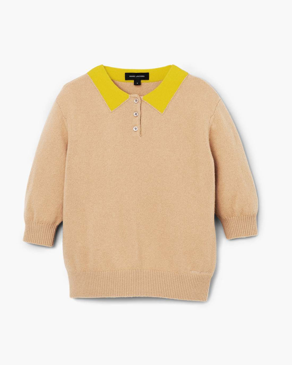 Marc Jacobs Online - Trompe L'Oeil Knit Polo Camel