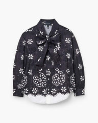Marc Jacobs Outlet - Trompe L'Oeil Eyelet Bow Blouse Black/White