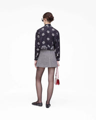 Marc Jacobs Outlet - Trompe L'Oeil Eyelet Bow Blouse Black/White