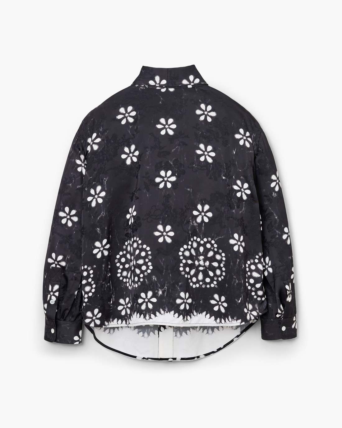 Marc Jacobs Outlet - Trompe L'Oeil Eyelet Bow Blouse Black/White