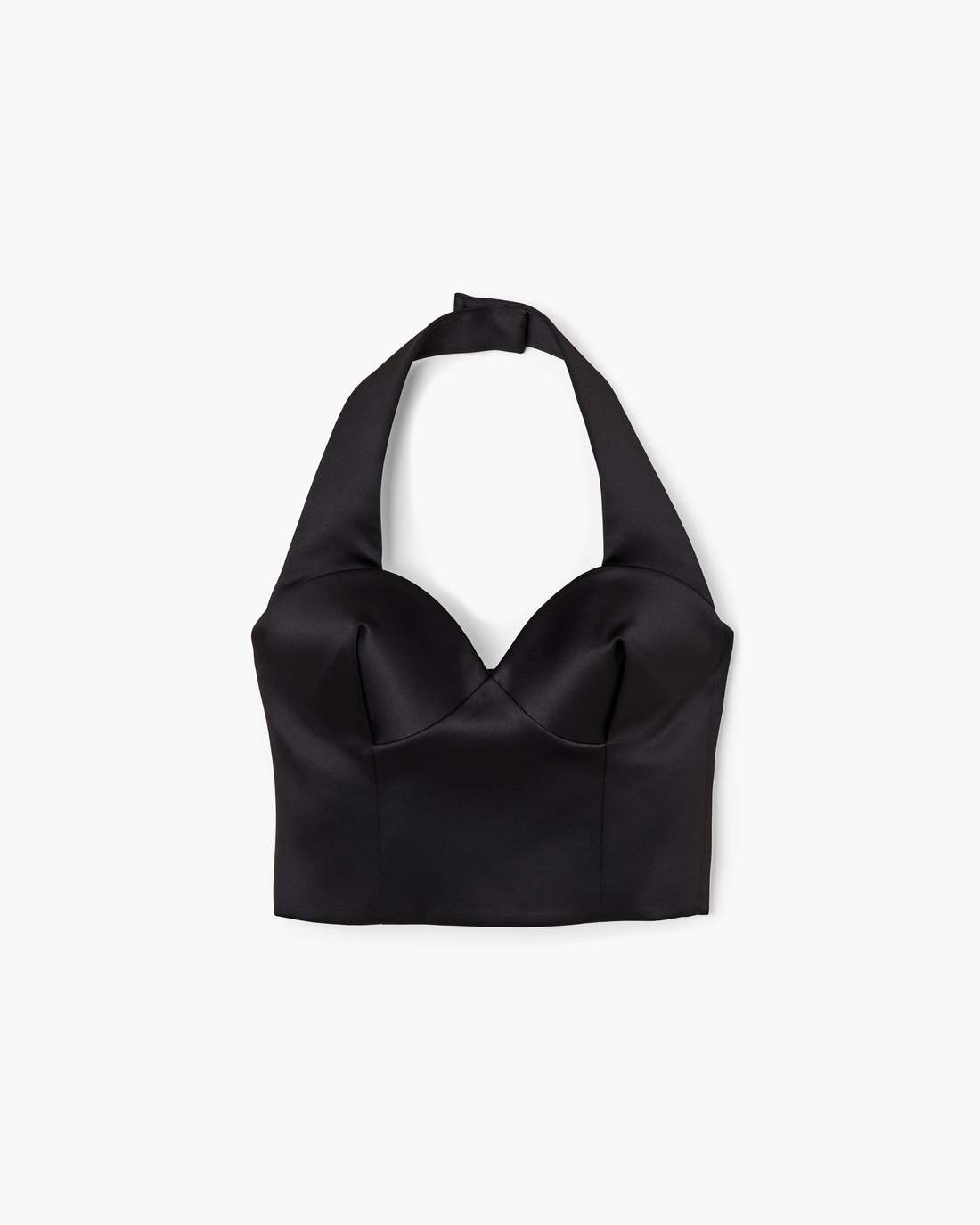 Marc Jacobs New - Sculpted Satin Halter Top Black