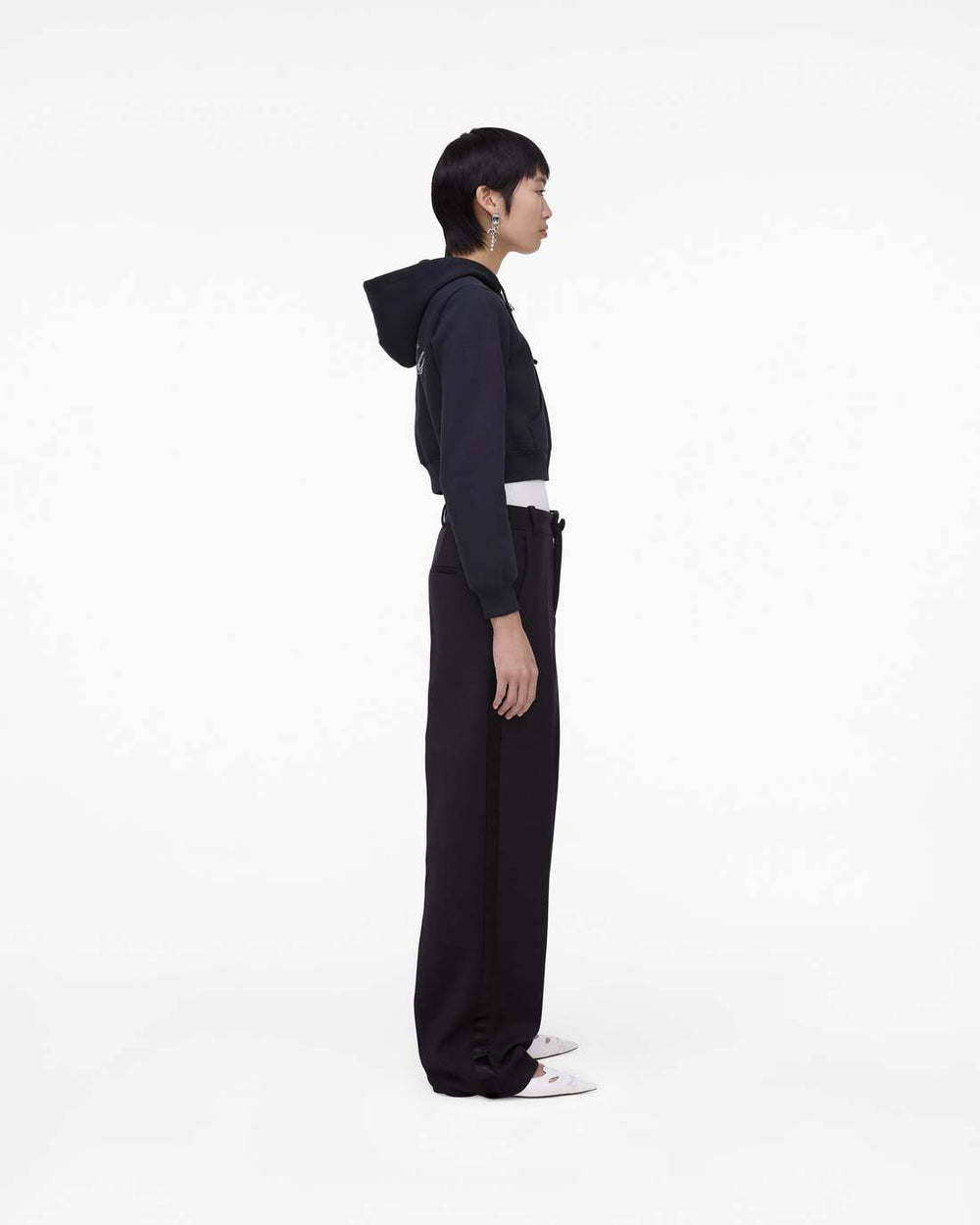 Marc Jacobs Online - Charm Cropped Hoodie Black