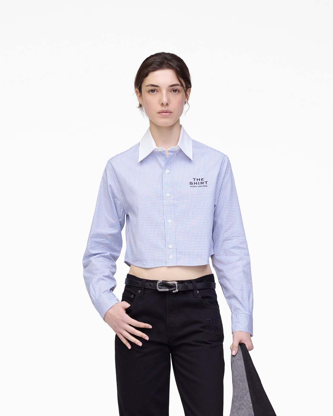 Marc Jacobs Sale - The Cropped Femme Shirt Blue Multi