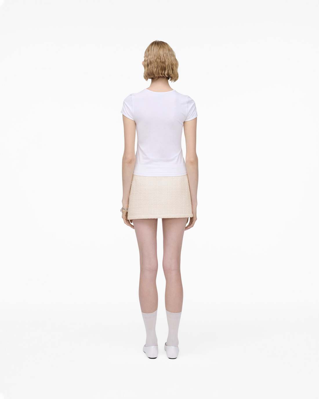 Marc Jacobs Sale - Charm Logo Shrunken Tee White