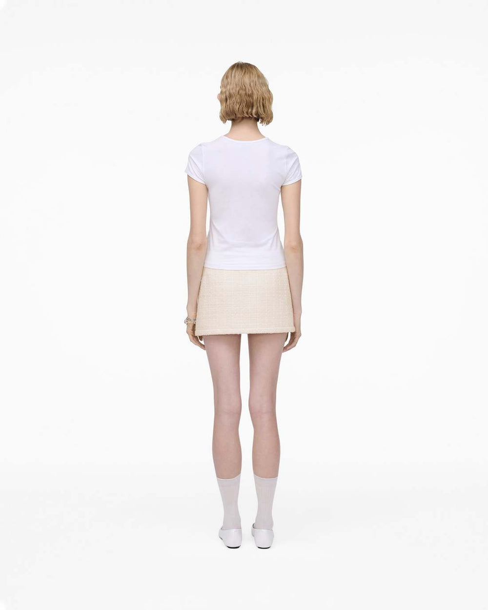 Marc Jacobs Sale - Charm Logo Shrunken Tee White
