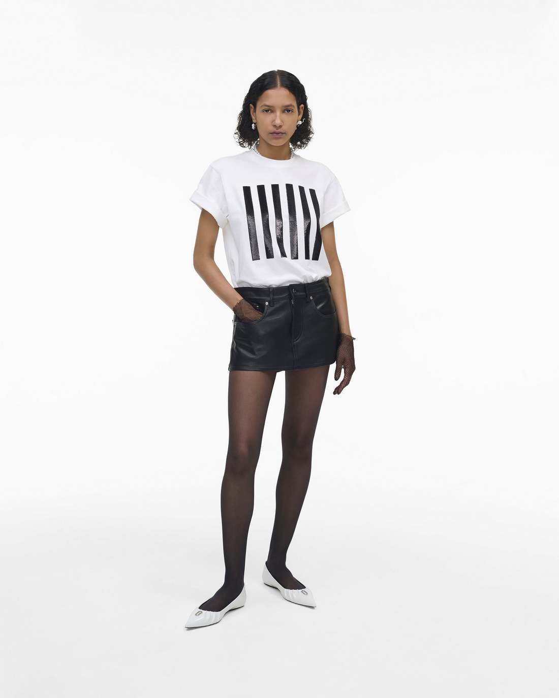 Marc Jacobs Discount - The Stripe Box Tee White