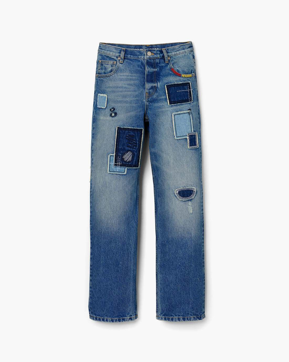 Marc Jacobs Sale - Patchwork Straight Jean Bright Indigo