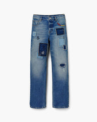 Marc Jacobs Sale - Patchwork Straight Jean Bright Indigo