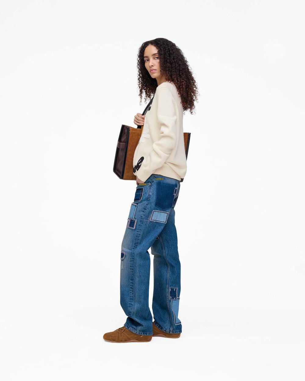 Marc Jacobs Sale - Patchwork Straight Jean Bright Indigo