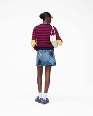 Marc Jacobs US - Argyle Patchwork Mini Skirt Bright Indigo