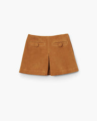 Marc Jacobs New - Suede Box Pleat Mini Skirt Copper