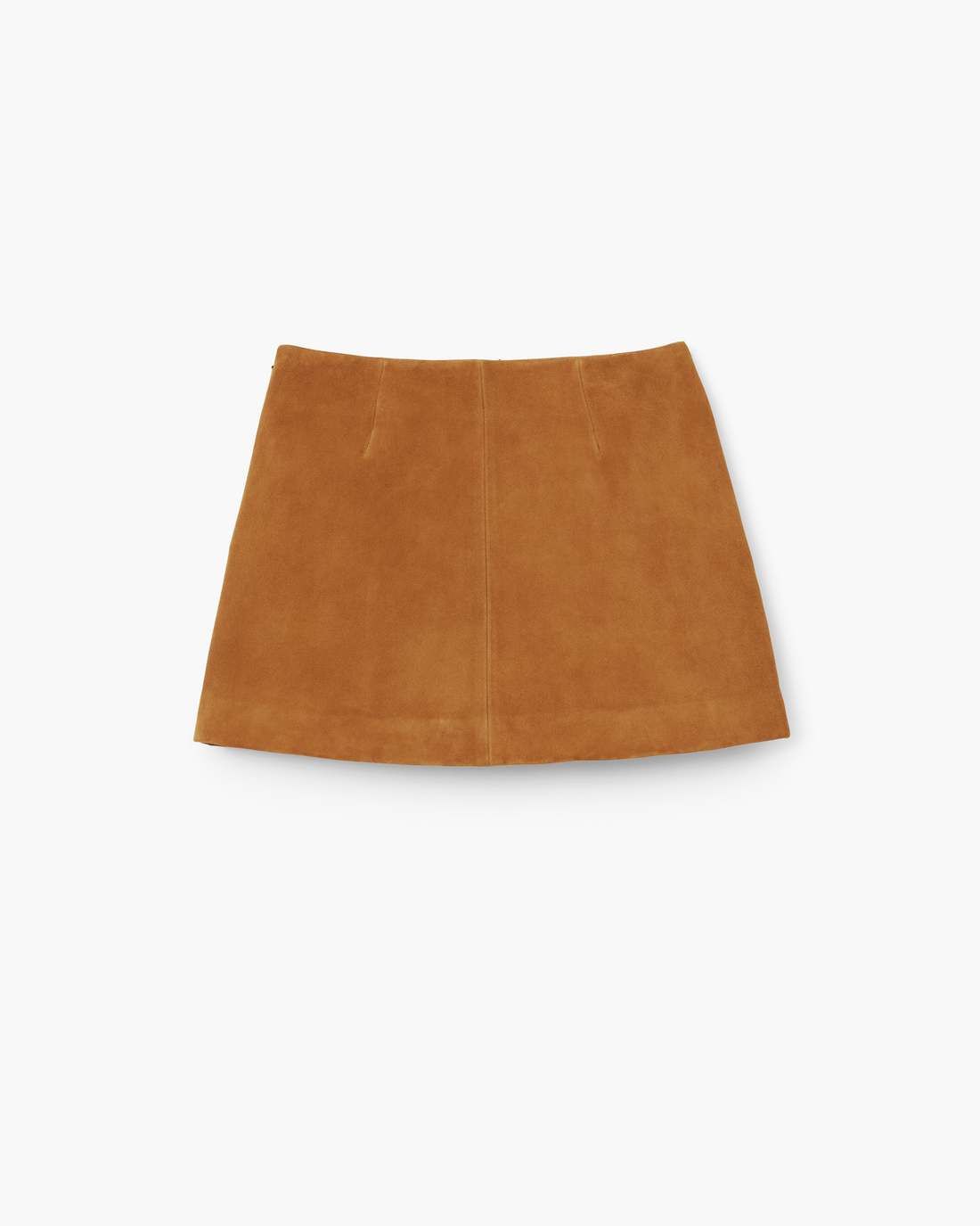 Marc Jacobs New - Suede Box Pleat Mini Skirt Copper