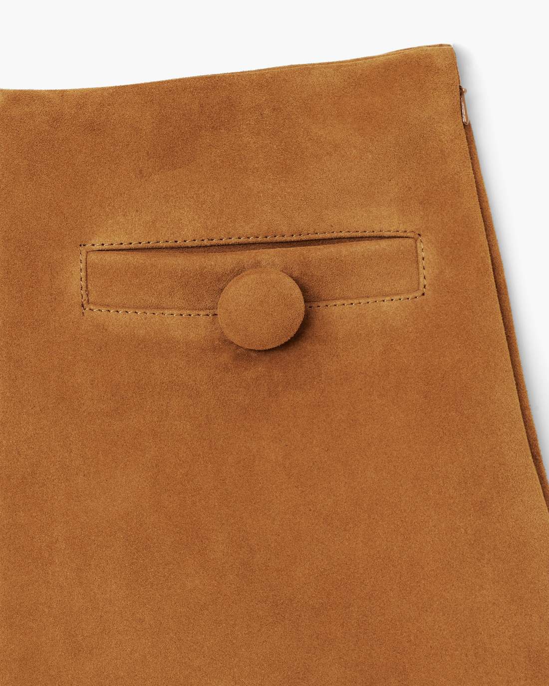 Marc Jacobs New - Suede Box Pleat Mini Skirt Copper