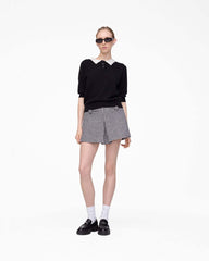 Marc Jacobs Online - Gingham Tweed Mini Skirt Black Multi