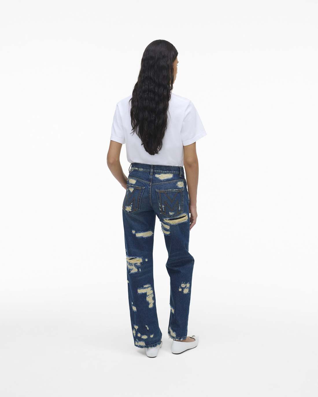 Marc Jacobs For Sale - The Rip And Repair Straight Jean Punk Indigo