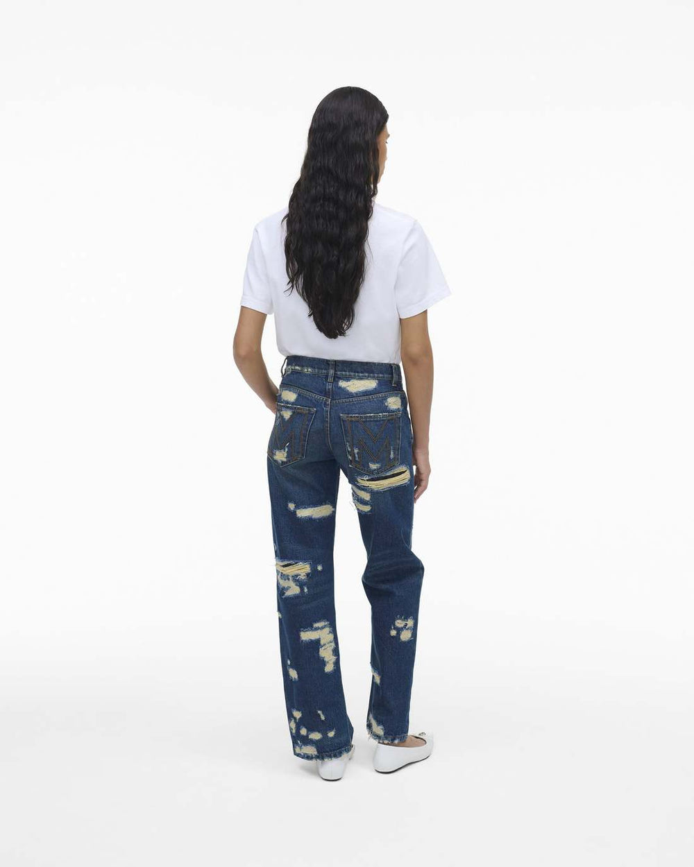 Marc Jacobs For Sale - The Rip And Repair Straight Jean Punk Indigo