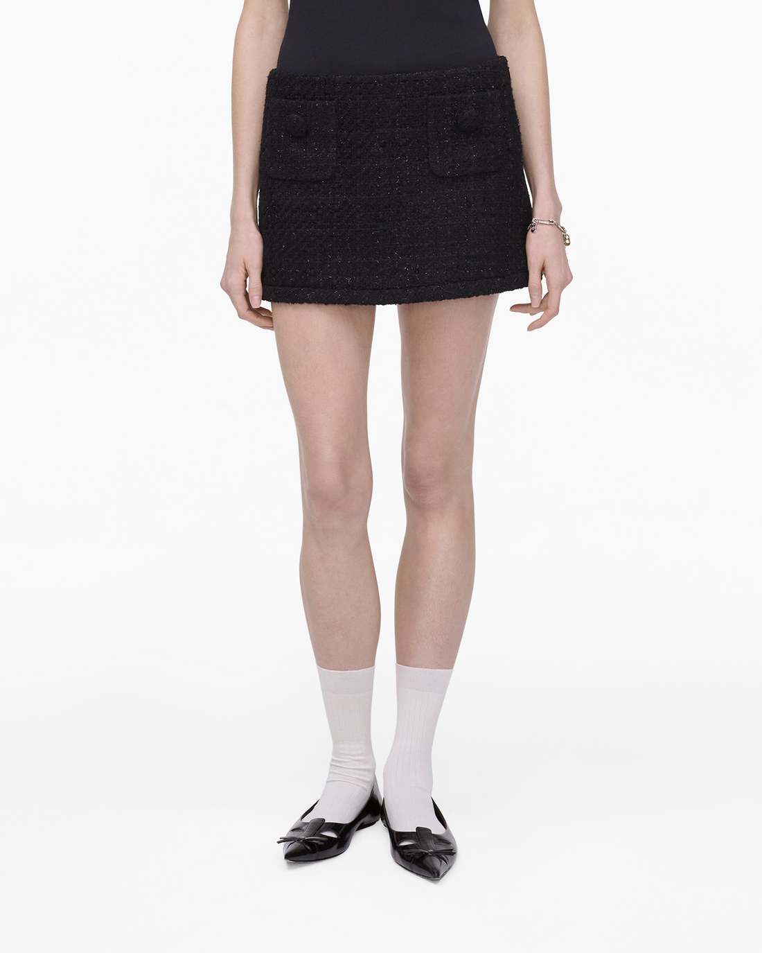 Marc Jacobs US - Tweed Mini Skirt Black