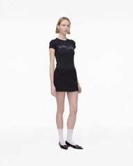 Marc Jacobs US - Tweed Mini Skirt Black