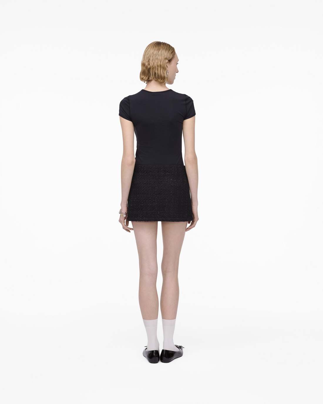 Marc Jacobs US - Tweed Mini Skirt Black
