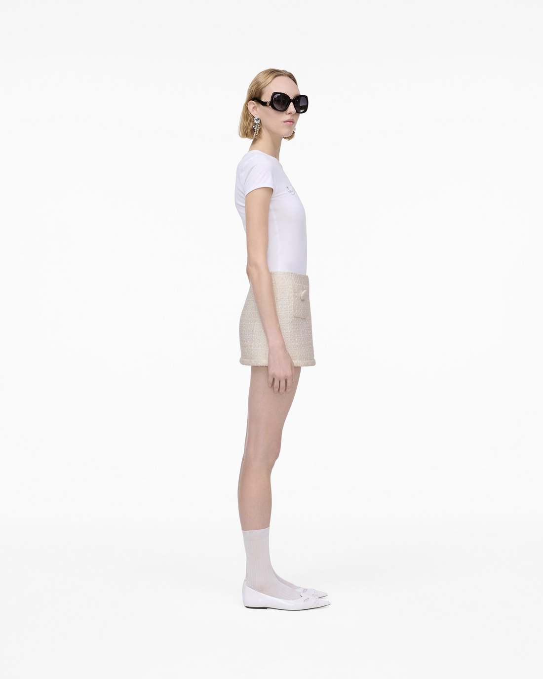 Marc Jacobs New - Tweed Mini Skirt Ivory