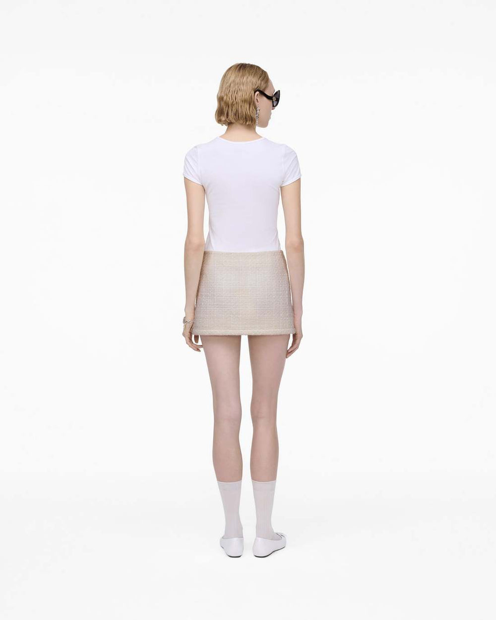 Marc Jacobs New - Tweed Mini Skirt Ivory