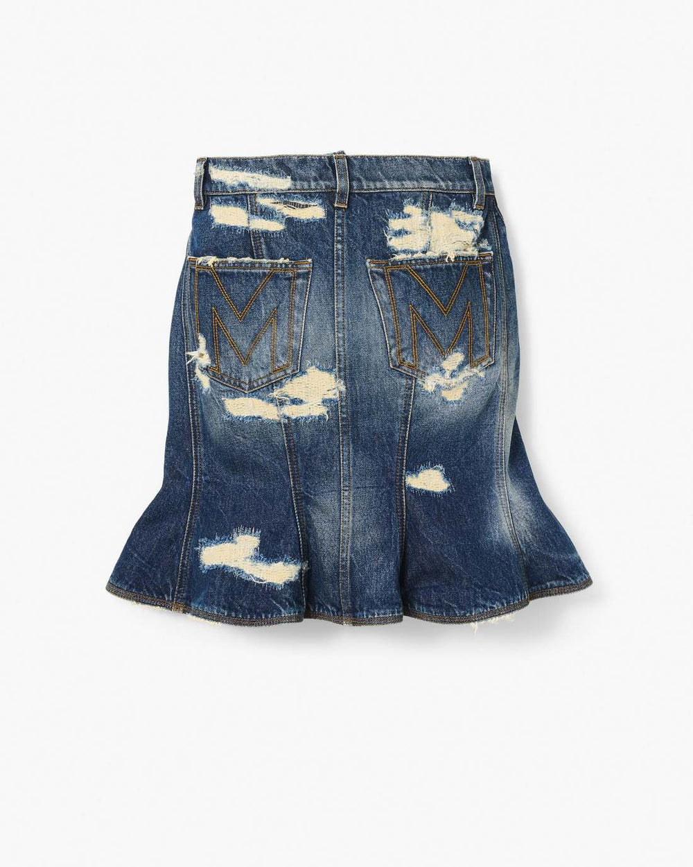 Marc Jacobs Online - The Rip And Repair Fluted Mini Skirt Punk Indigo