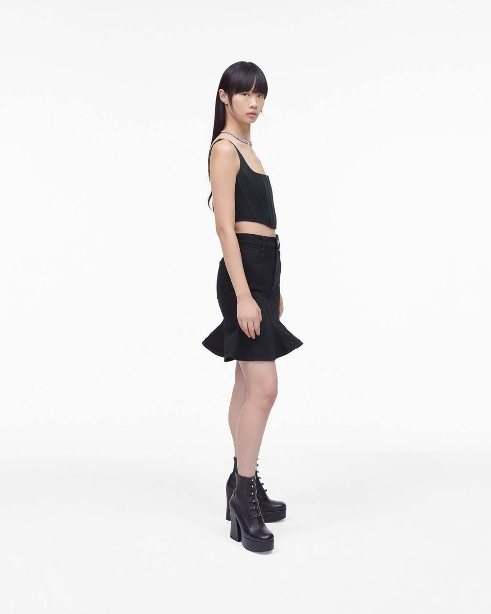 Marc Jacobs Sale - The Fluted Mini Skirt Black
