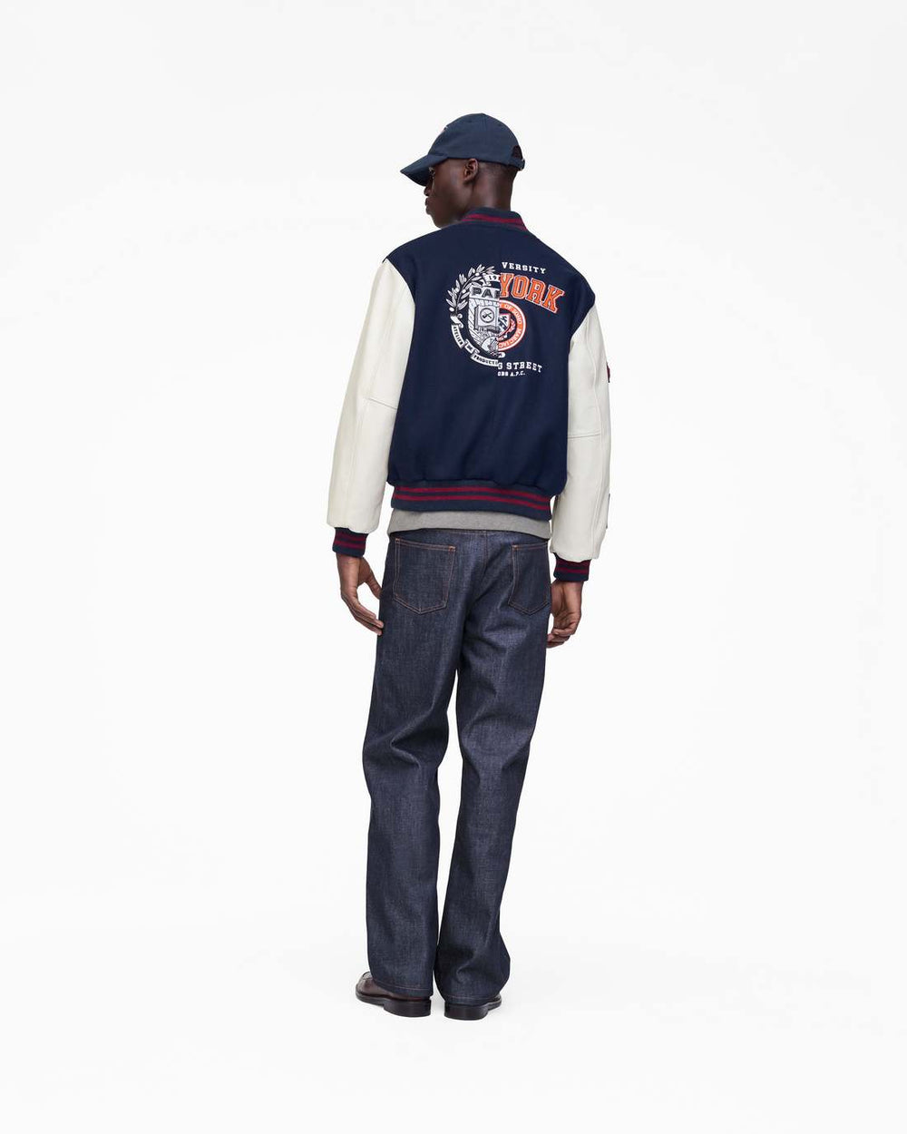 Marc Jacobs US - The A.P.C. X Marc Jacobs  Varsity Jacket Dark Navy/White