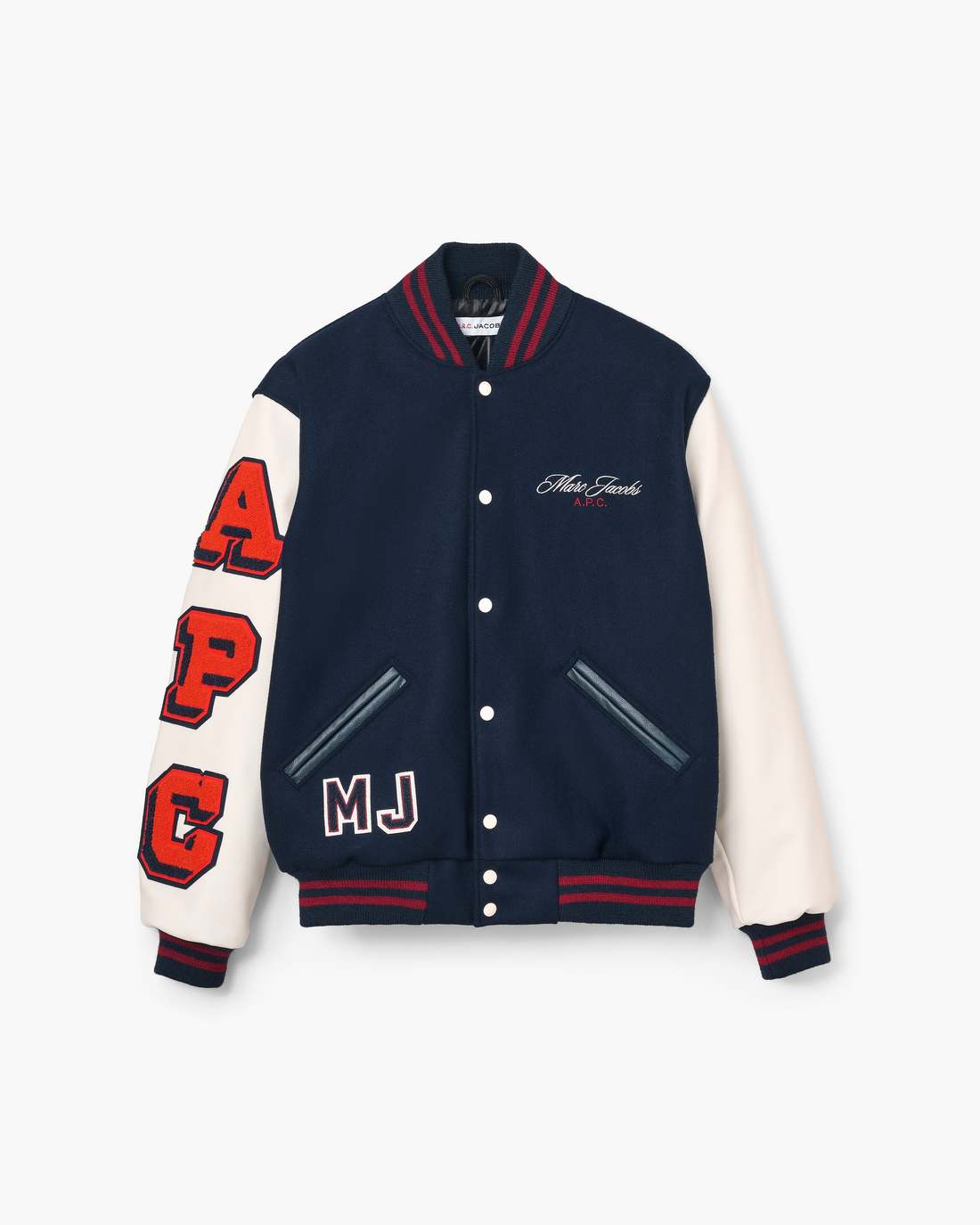 Marc Jacobs US - The A.P.C. X Marc Jacobs  Varsity Jacket Dark Navy/White