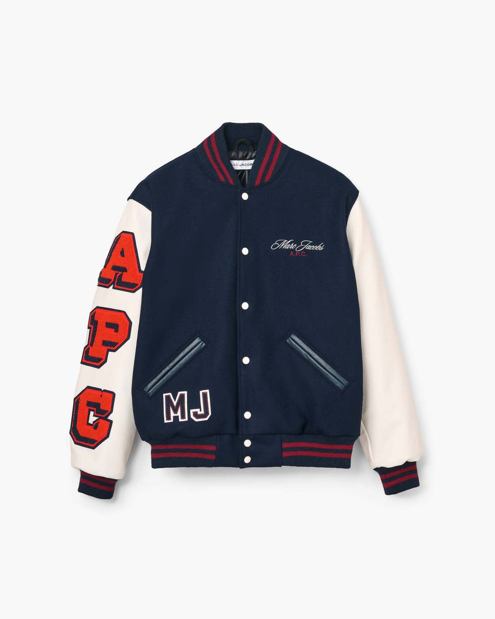 Marc Jacobs US - The A.P.C. X Marc Jacobs  Varsity Jacket Dark Navy/White