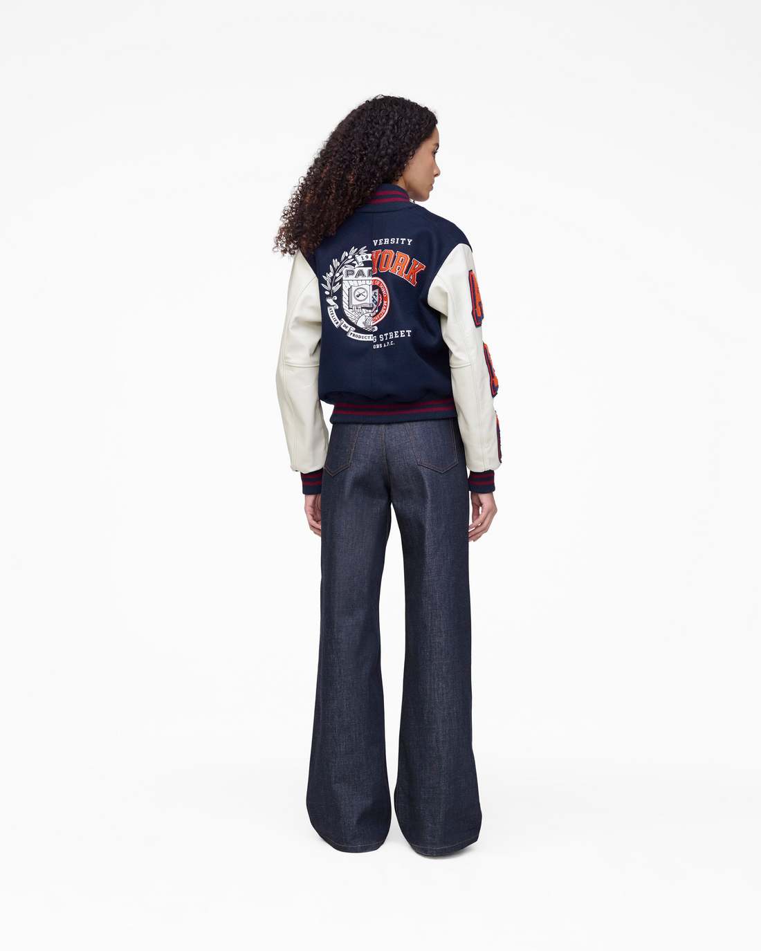 Marc Jacobs US - The A.P.C. X Marc Jacobs  Varsity Jacket Dark Navy/White