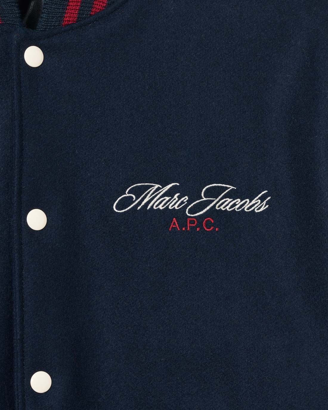 Marc Jacobs US - The A.P.C. X Marc Jacobs  Varsity Jacket Dark Navy/White