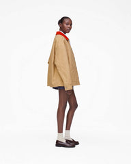 Marc Jacobs New - The A.P.C. X Marc Jacobs Stoned Canvas Unisex Jacket Camel