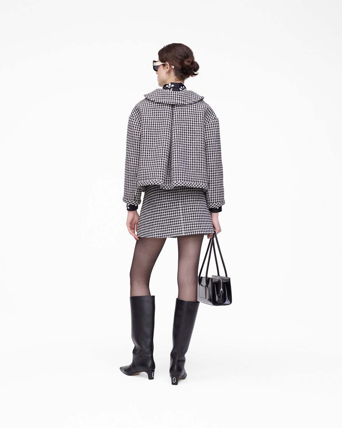 Marc Jacobs Discount - Gingham Tweed Jacket Black Multi