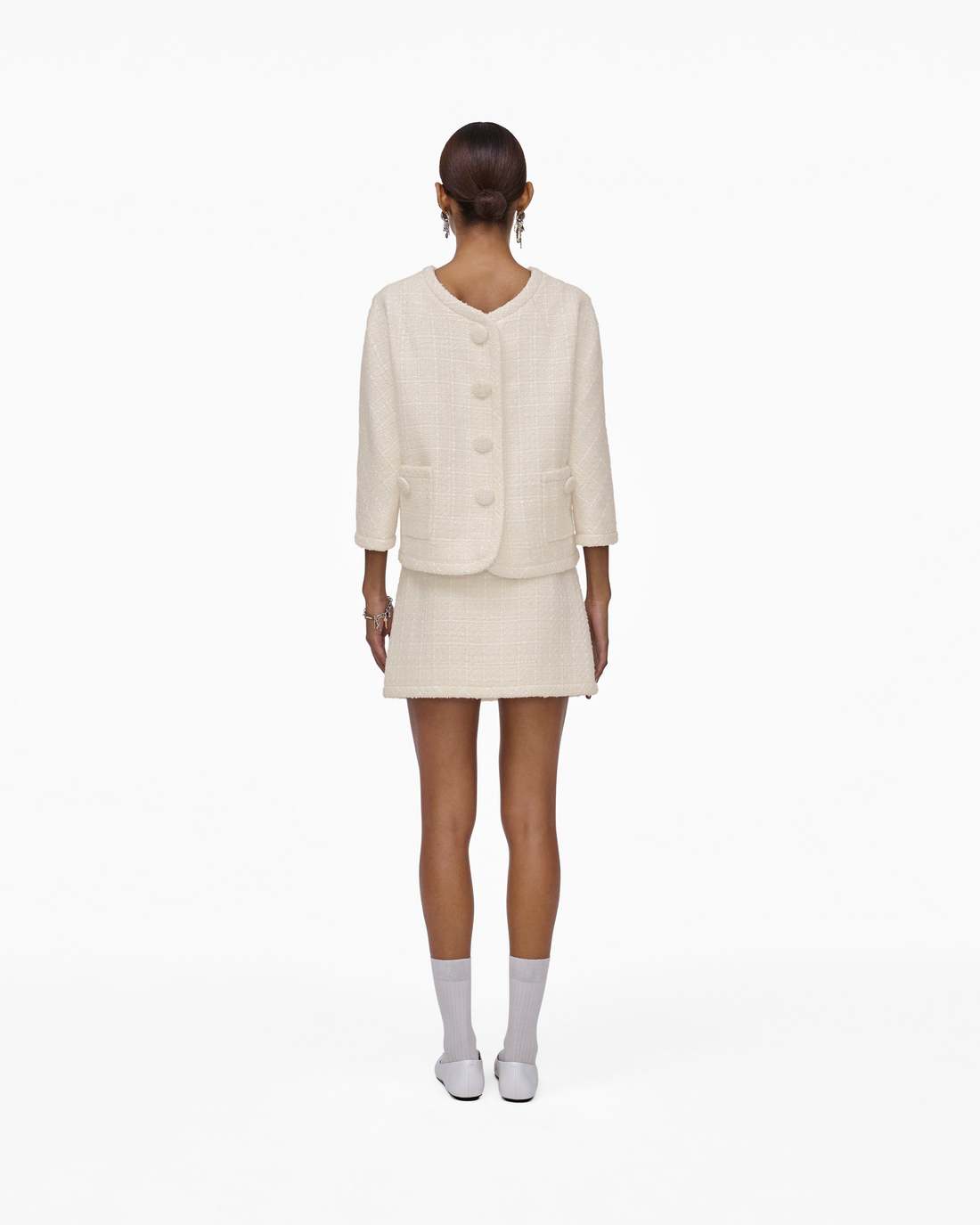 Marc Jacobs US - Tweed Backwards Lady Jacket Ivory