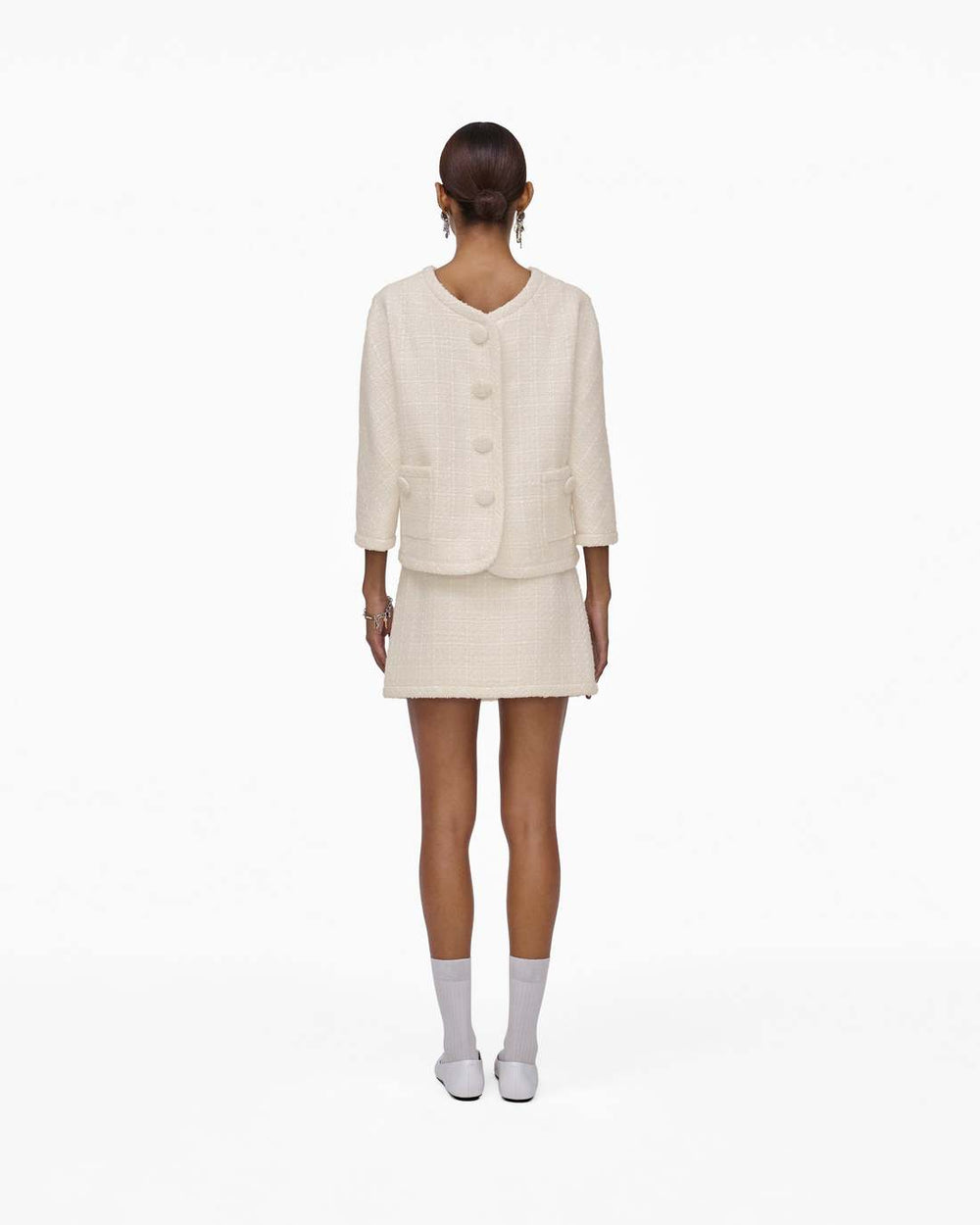 Marc Jacobs US - Tweed Backwards Lady Jacket Ivory