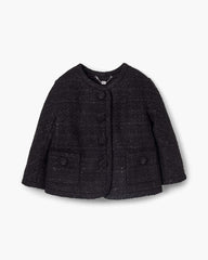 Marc Jacobs New - Tweed Backwards Lady Jacket Black